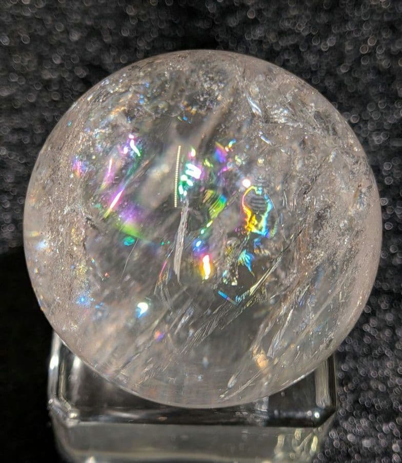 【高品質】天然石ピンクアゼツライト④スフィア 3.9cm　丸玉　置物　新入荷❣️