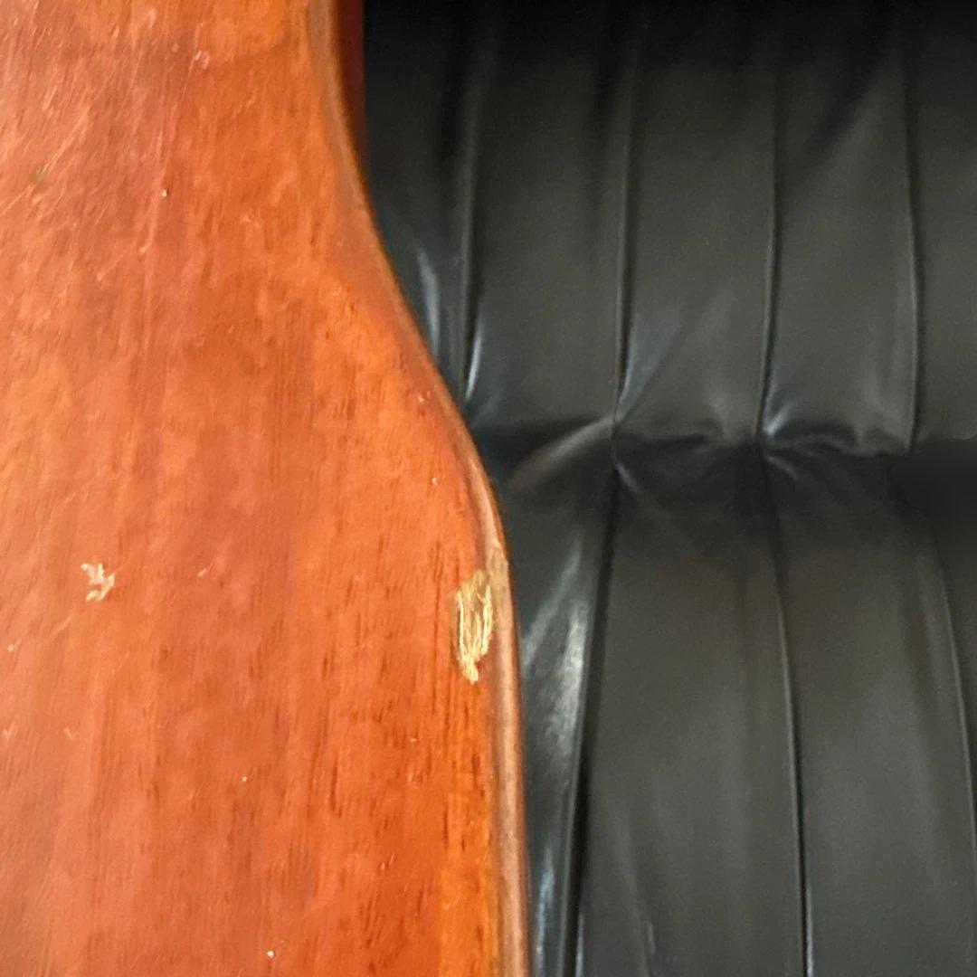 レア　Luciano Frigerio イタリア製　黒レザーアームチェア　1脚