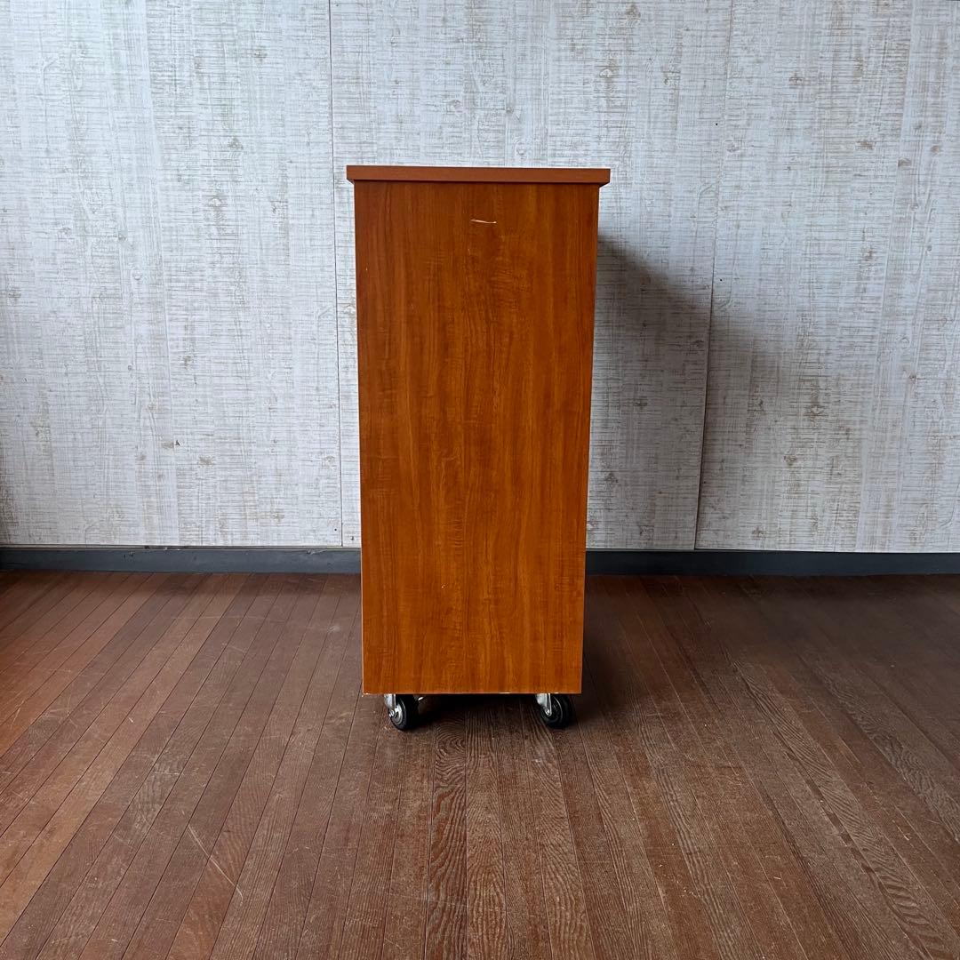 【アンティーク】木製 作業台 収納棚 バタフライワゴン 引き出し 北欧レトロ