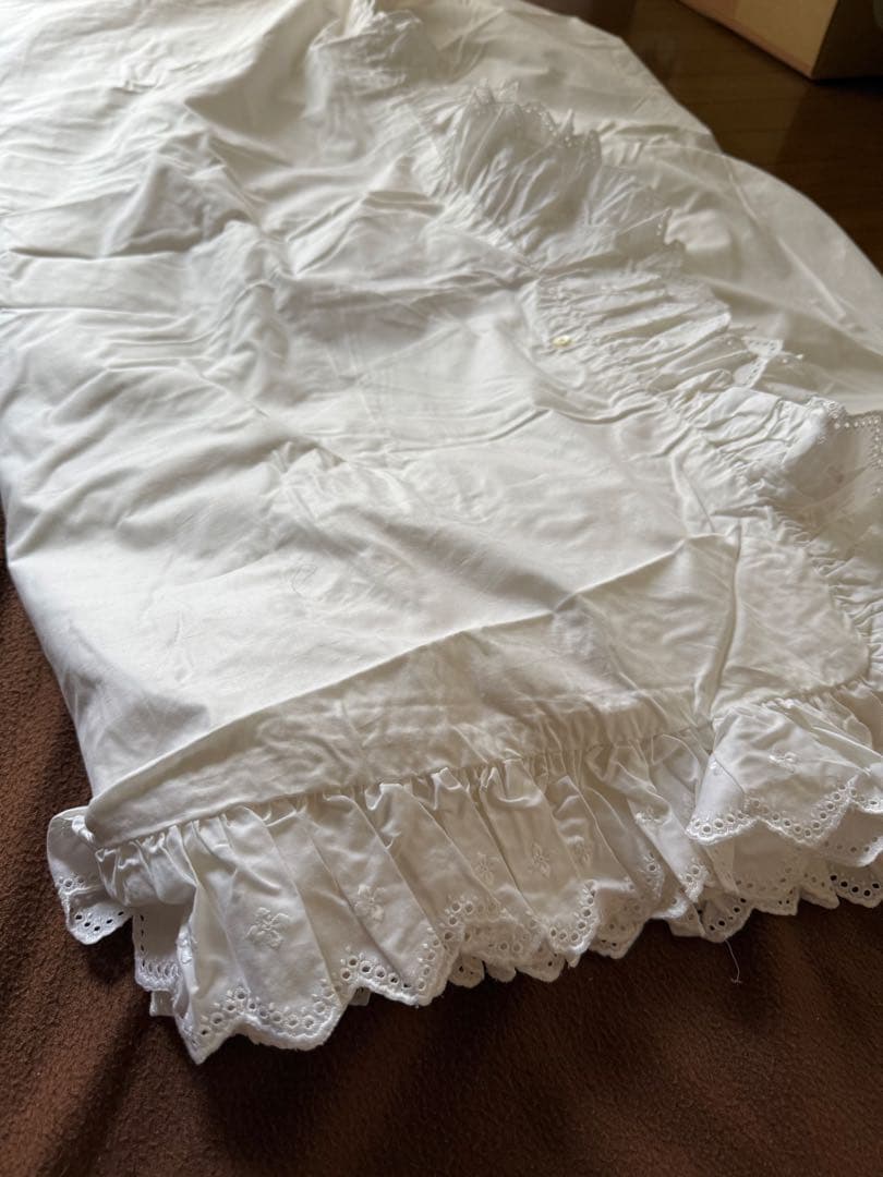 Ralph Laurenラルフローレン、掛け布団カバー、ホワイト、フリル、レース