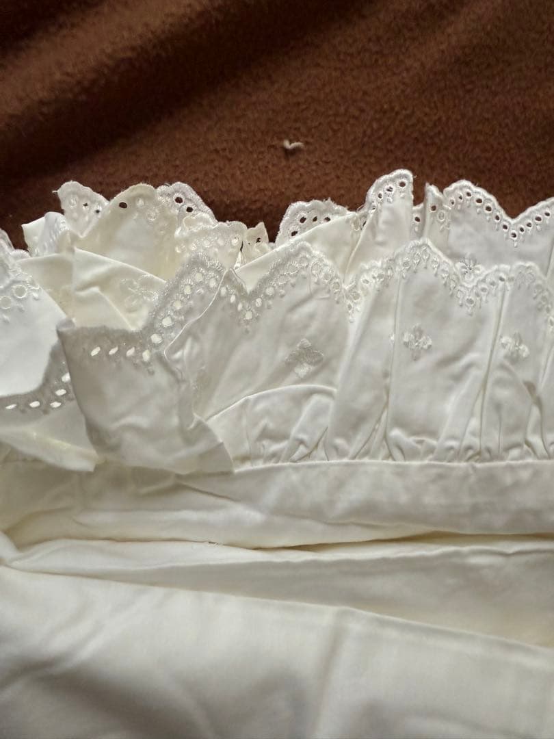 Ralph Laurenラルフローレン、掛け布団カバー、ホワイト、フリル、レース