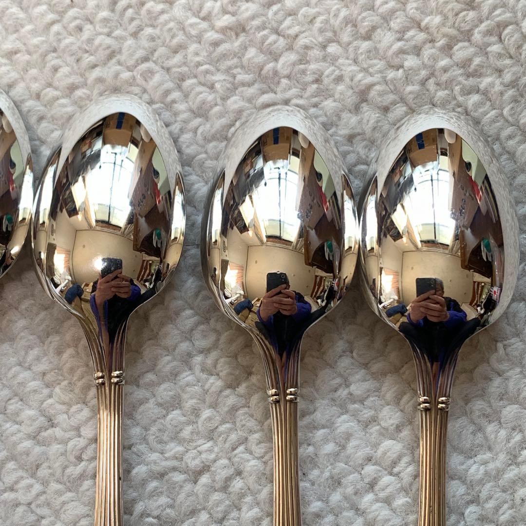 美品 クリストフル コーヒースプーン 6本セット 銀メッキ FRANCE刻印