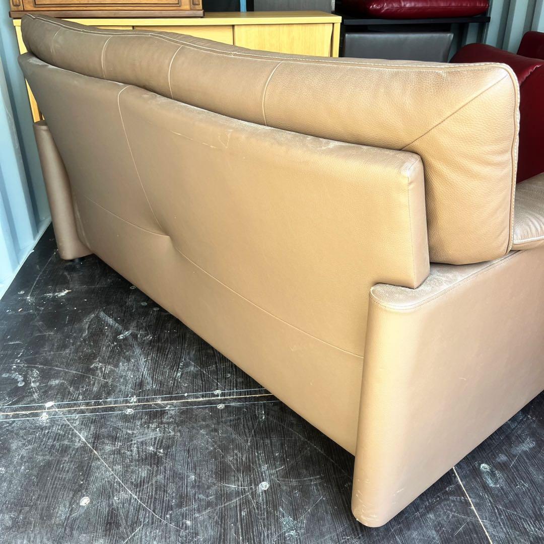 取付無料！カリモク家具 チターノ 本革ショコラブラウン人間工学2人掛けソファ✨