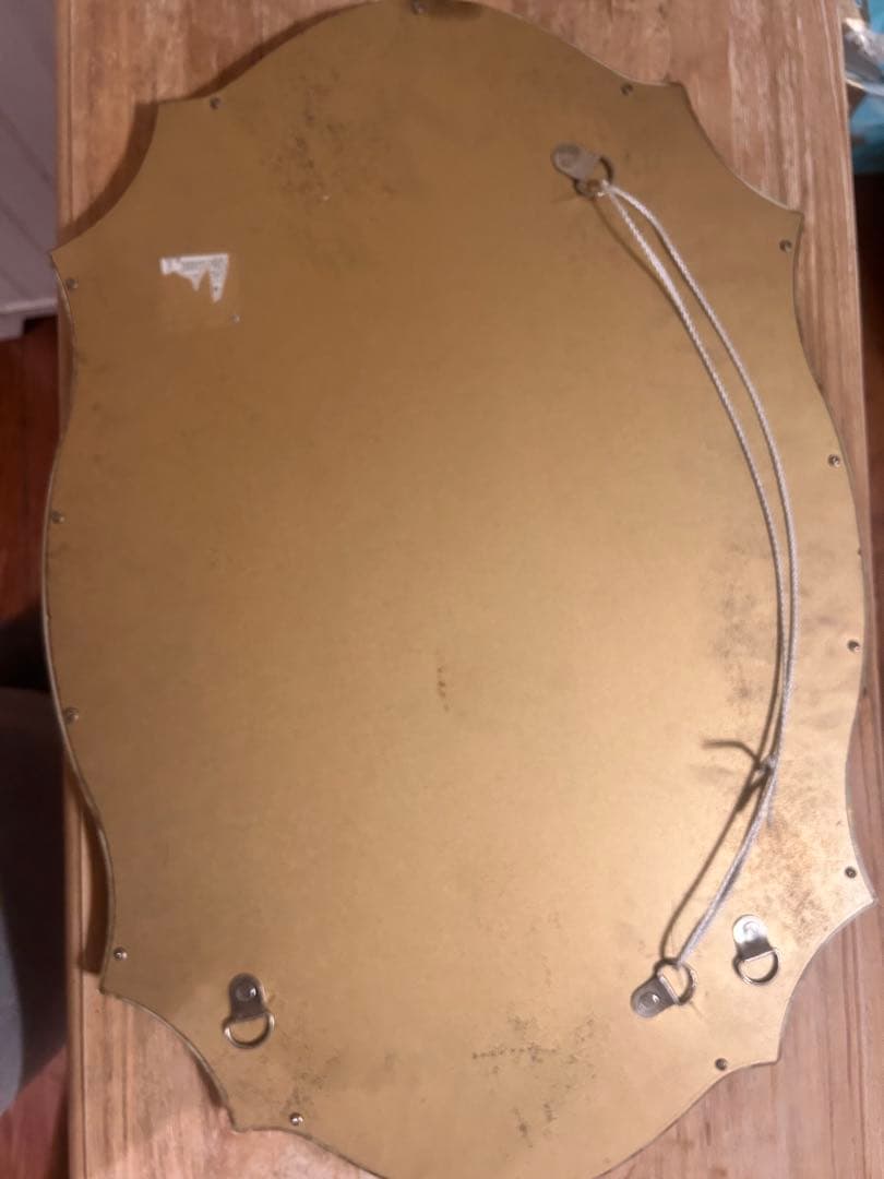 【美品】zara ゴールドオーバル壁掛けミラー