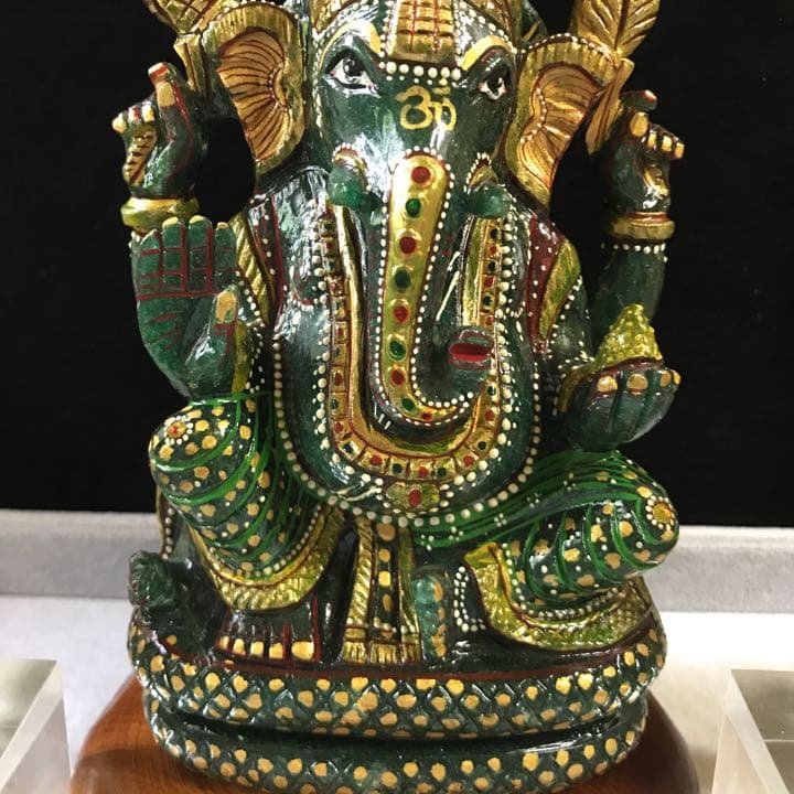 ★特選オンリー１★夢を叶える象♡【一点物♢極上一級手彫りガネーシャ置物】❤️