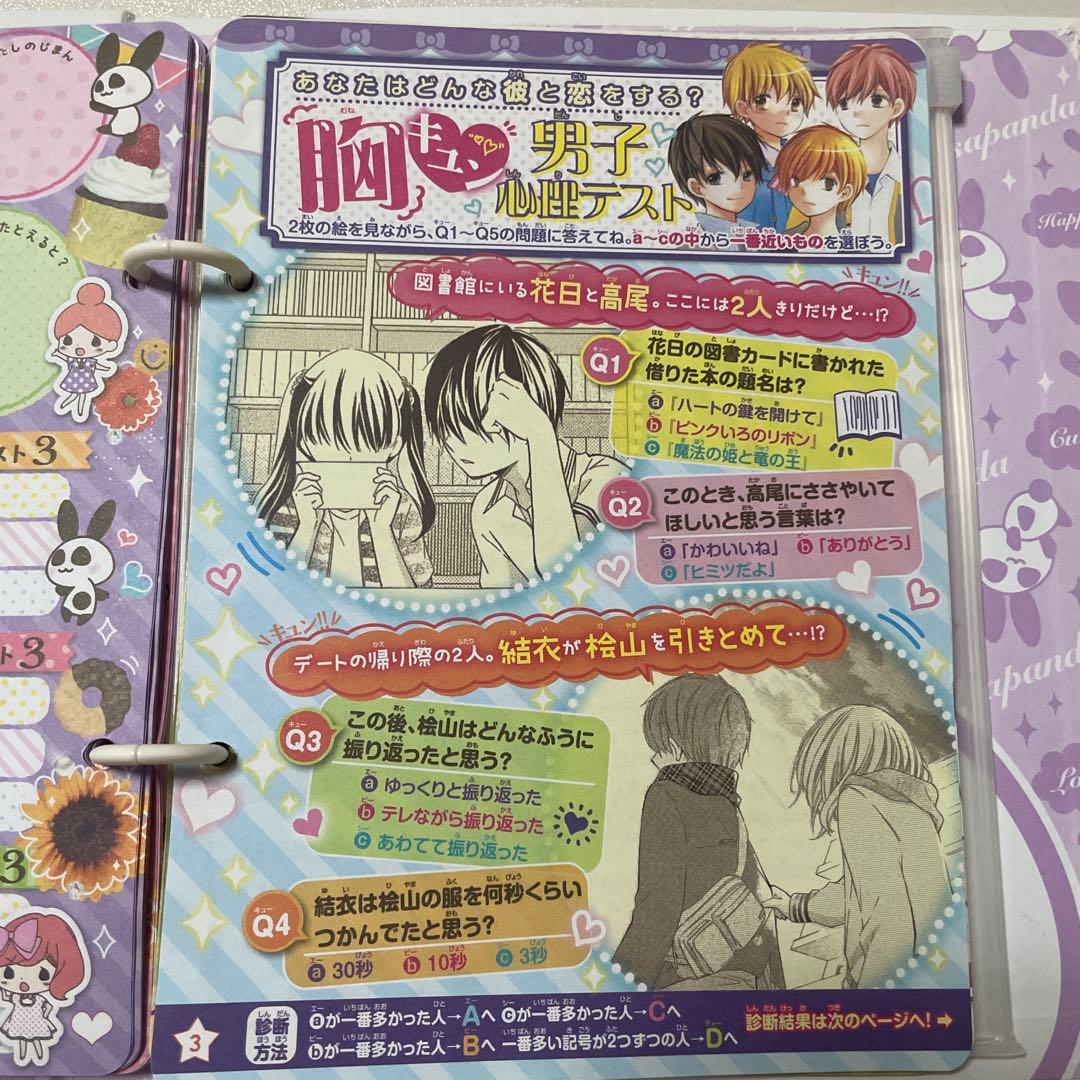 ちゃお12歳。 トキメキプロフ手帳 シール プロフィール帳 平成女児