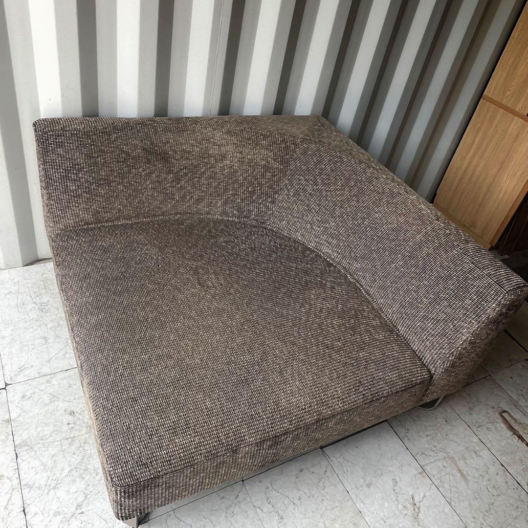 取付無料！アルフレックス VASCA ブラウン系ファブリック左アームソファ✨