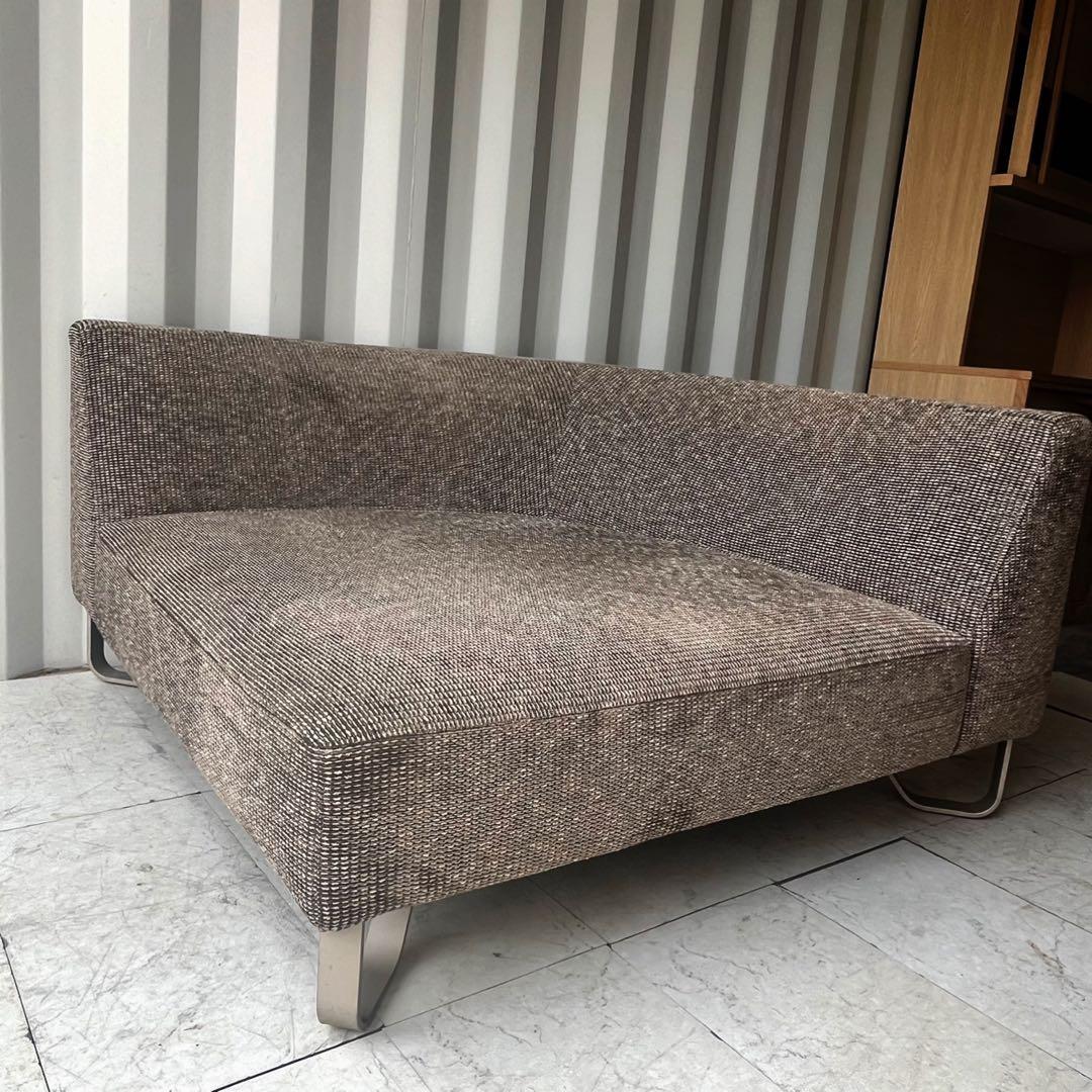 取付無料！アルフレックス VASCA ブラウン系ファブリック左アームソファ✨