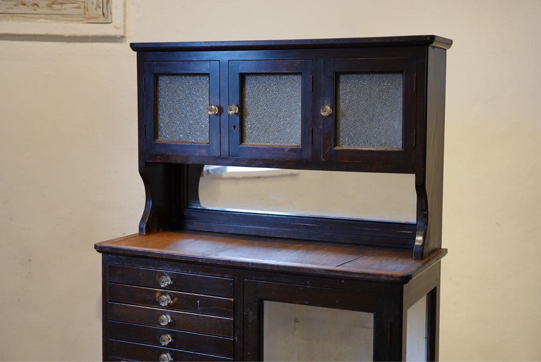 デンタルキャビネット　ジャパンビンテージ　昭和初期　ケビント 飾り棚