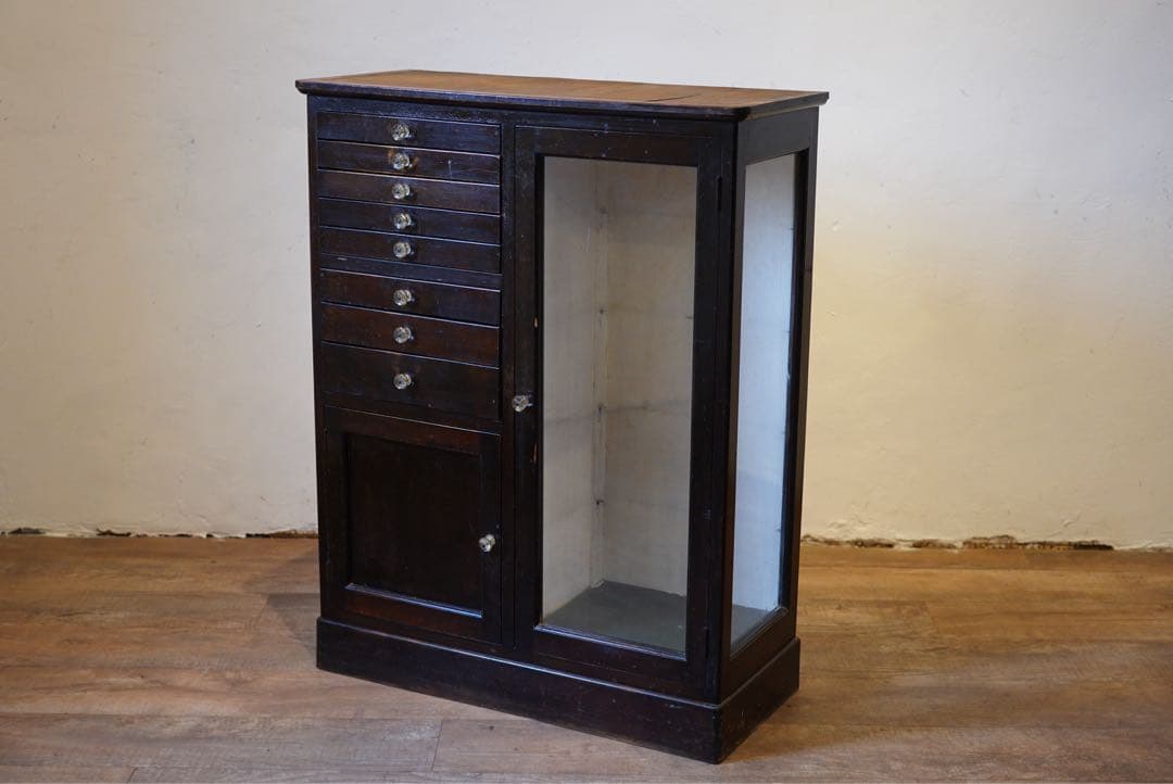 デンタルキャビネット　ジャパンビンテージ　昭和初期　ケビント 飾り棚