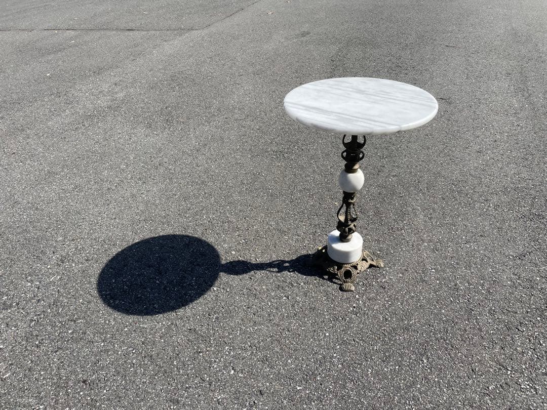 大理石 サイドテーブル 真鍮 コンソールテーブル インテリア 花台 アンティーク