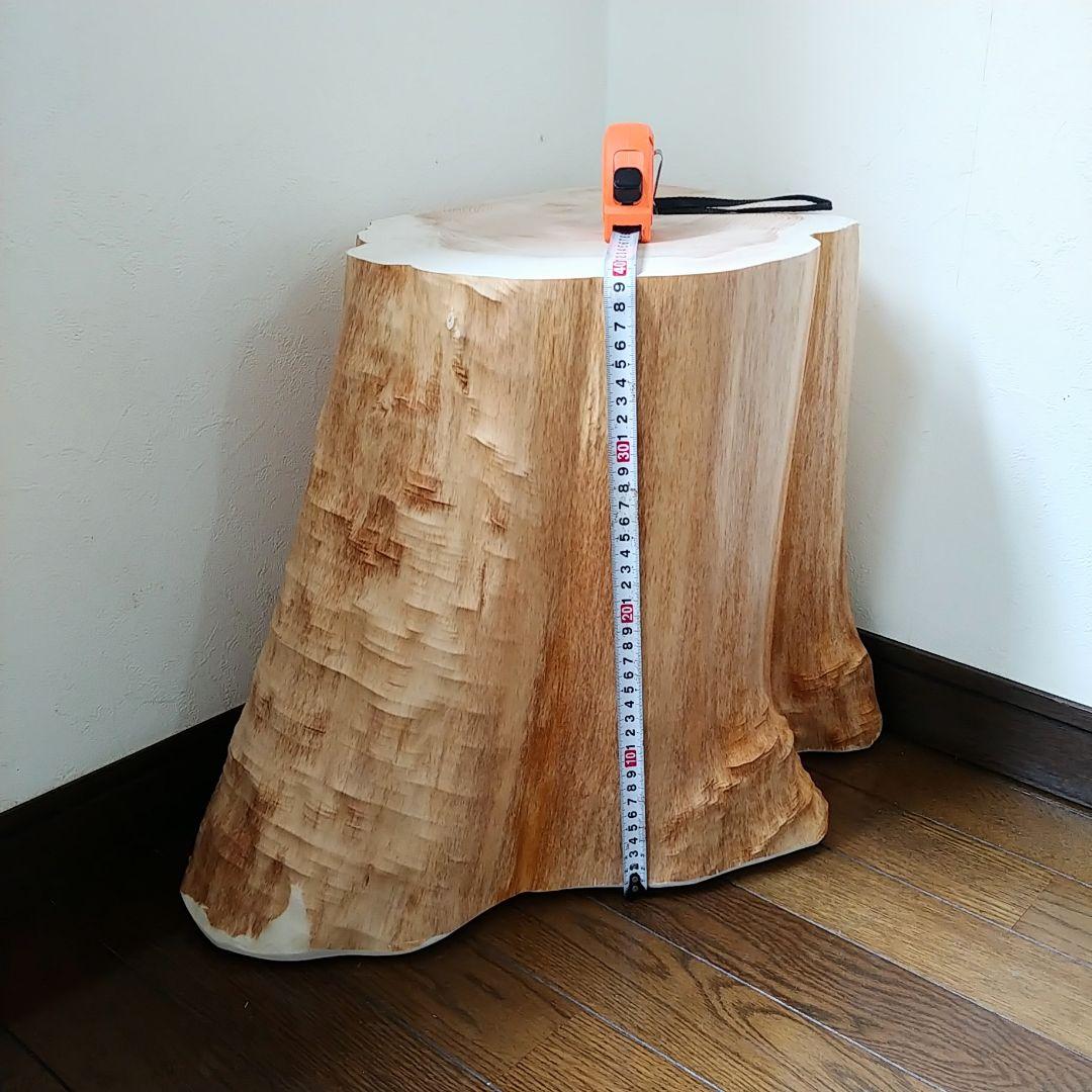 丸太スツール　丸太サイドテーブル　ヒノキ根元