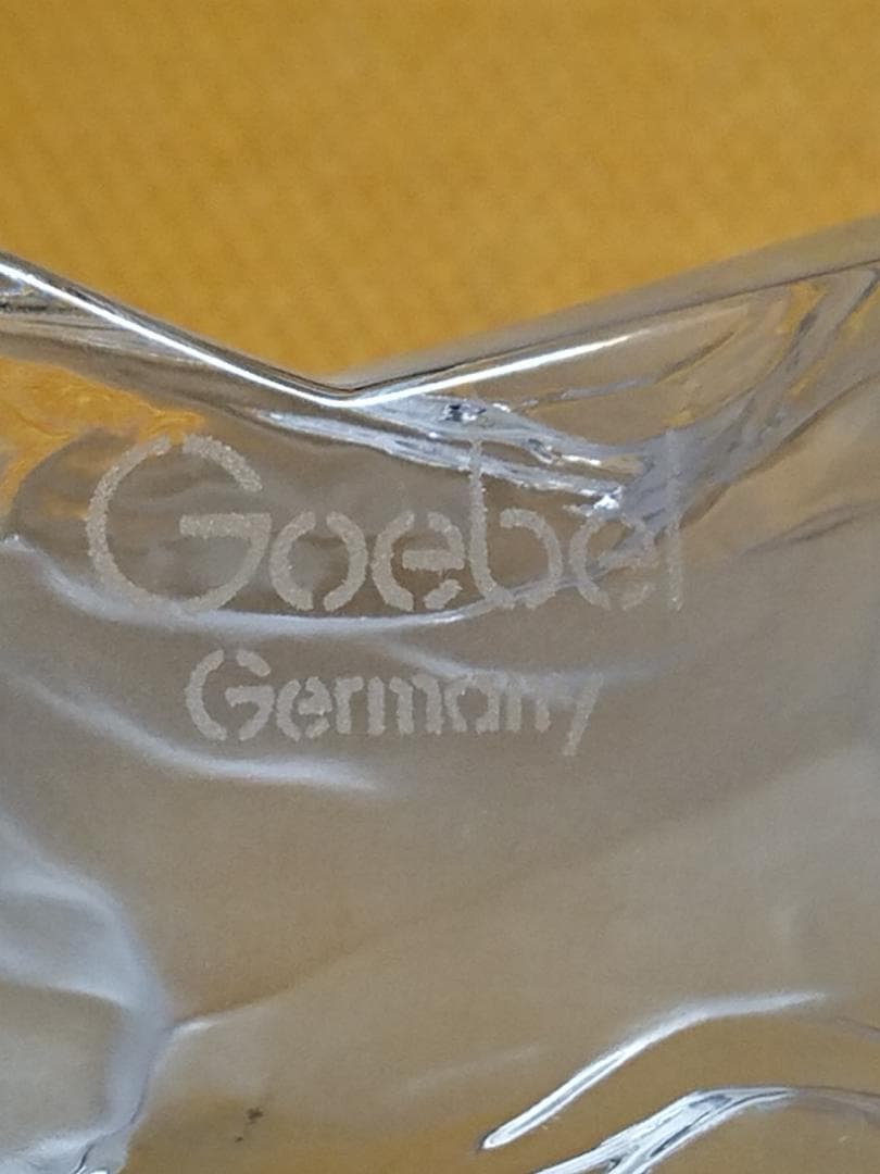 【美品】トラ　豹　ドイツ　クリスタルガラス　置物　工芸品　美術品　A1558