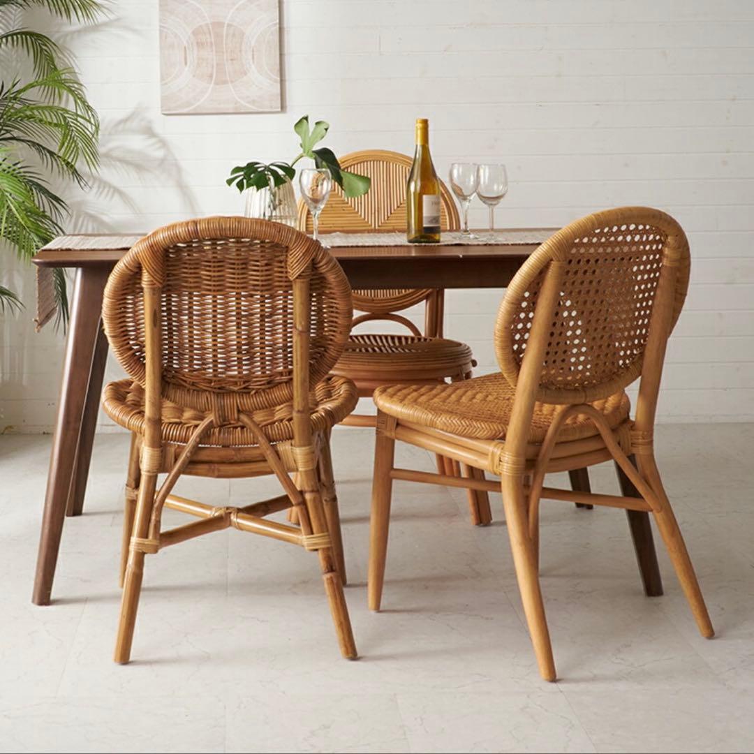 みけとら　ラタン　チェア　ナチュラル　アラログ　新品未使用