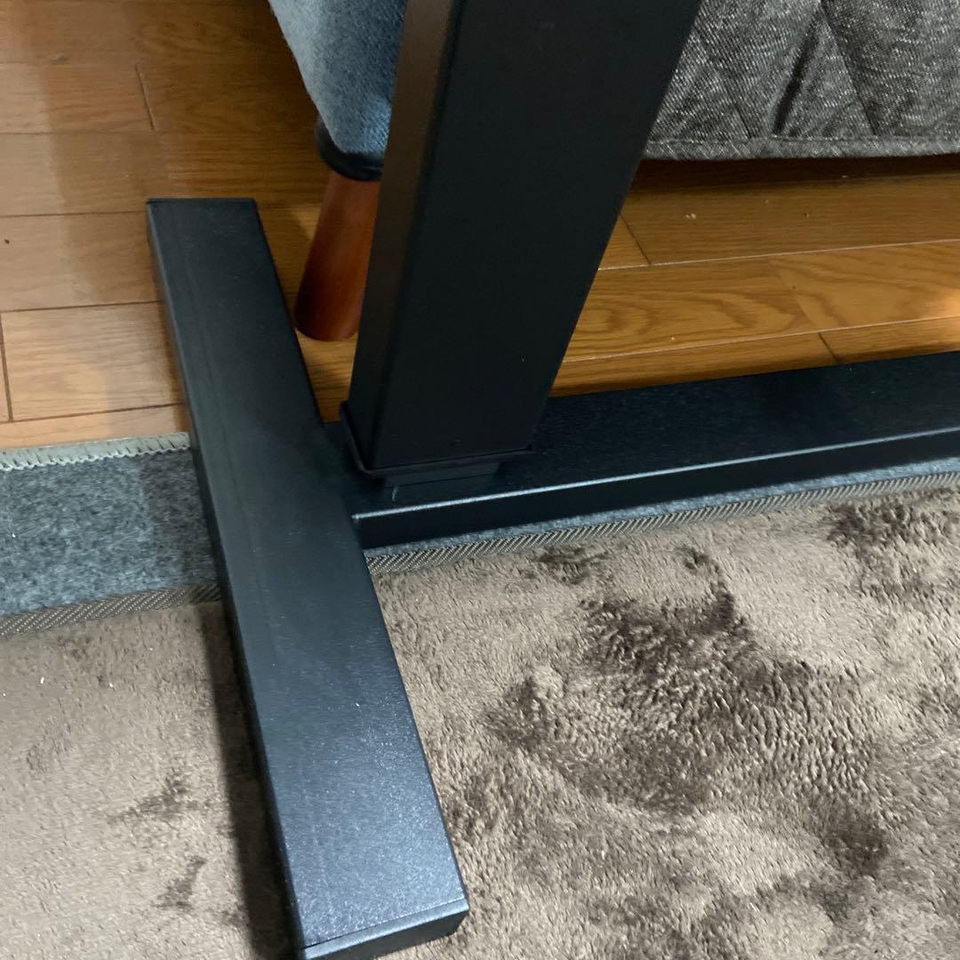 【福岡_引取】昇降式サイドテーブル キャスター付 無段階 昇降デスク