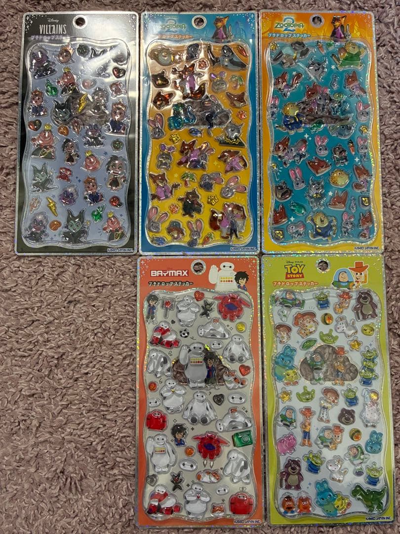 B*⡱様 プチドロップステッカー　ディズニー　5シートセット