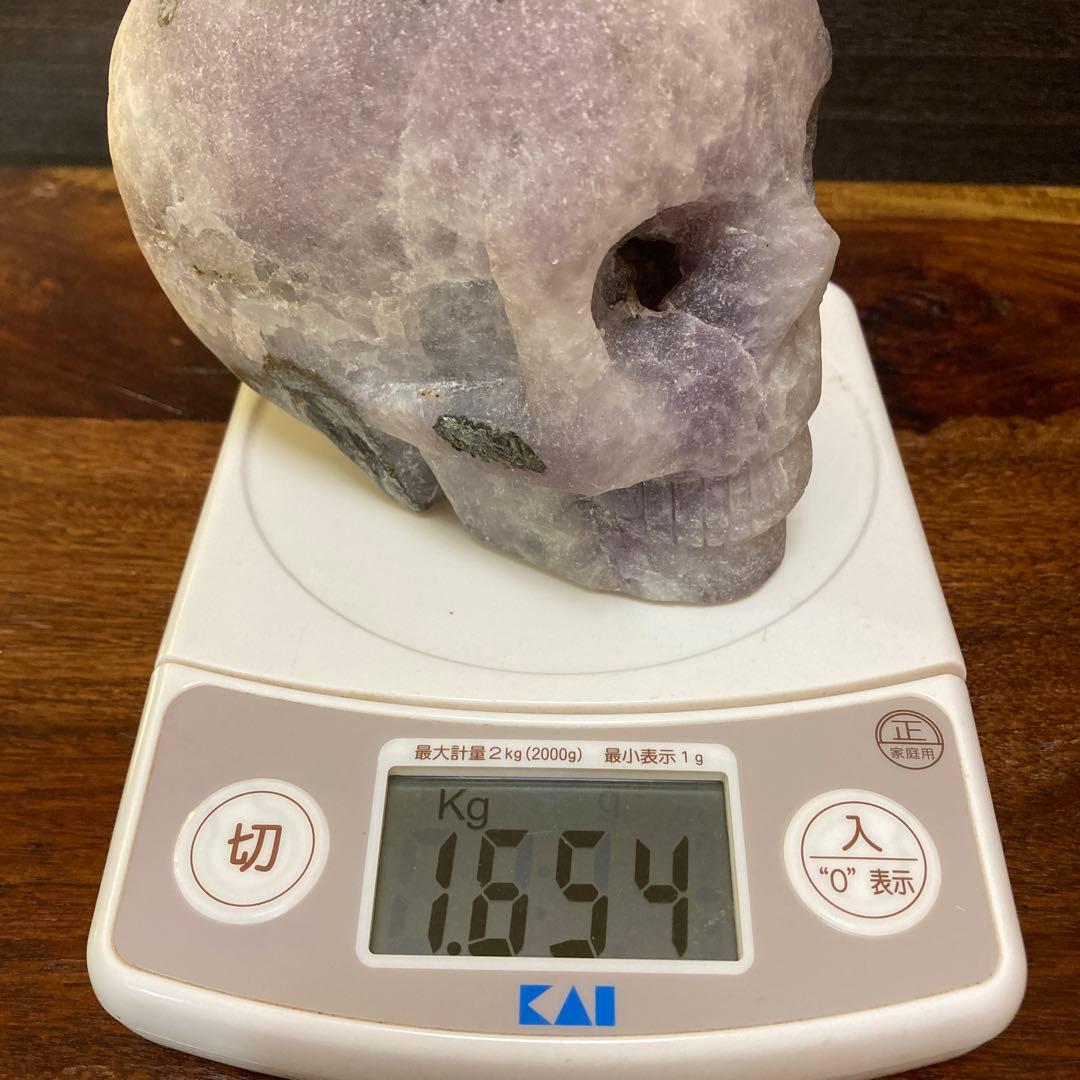 アメジスト　クリスタル　スカル 天然石 頭蓋骨