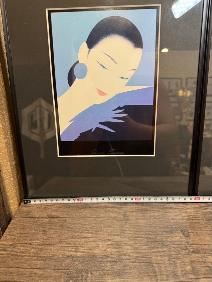 本日限定値下げ‼️希少☆鶴田一郎 美人画2点 絵画 日本女性 複製画