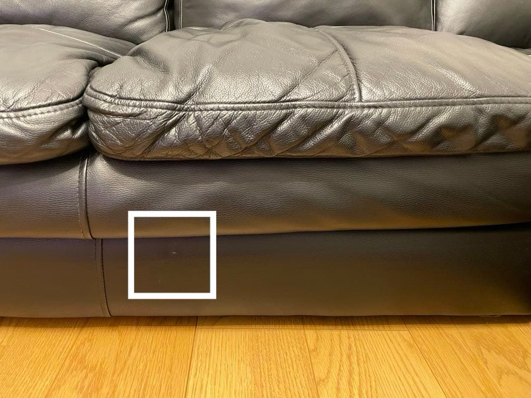 ①ニトリ コーナーソファ ブラック(Sステイツ BK-L)