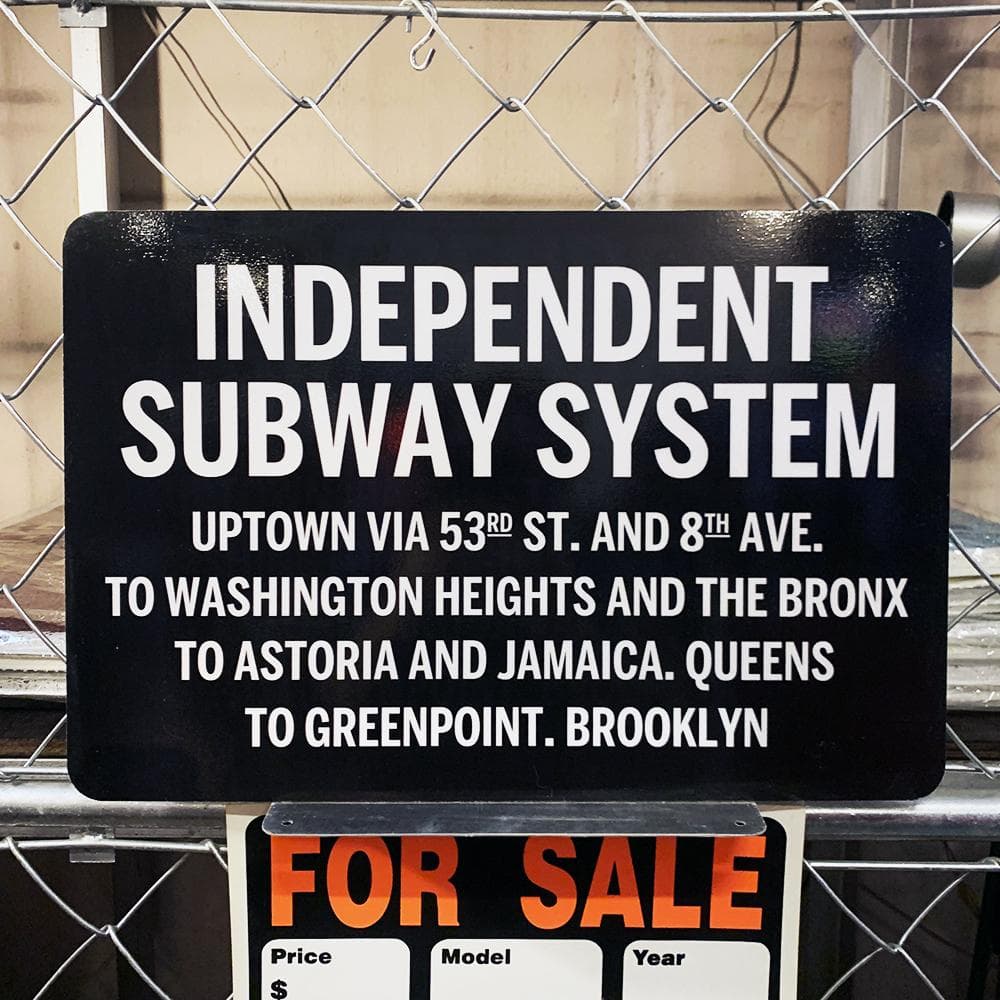 希少 アメリカ製 地下鉄看板 サイン プレート 男前インテリア USAビンテージ