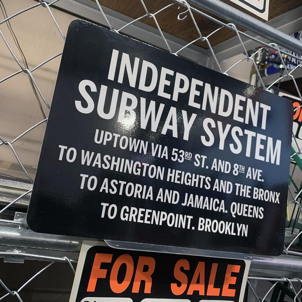 希少 アメリカ製 地下鉄看板 サイン プレート 男前インテリア USAビンテージ