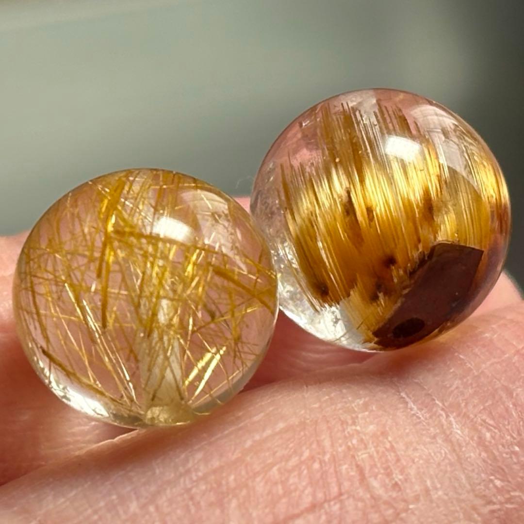 極上　ゴールドルチルクォーツ　K838