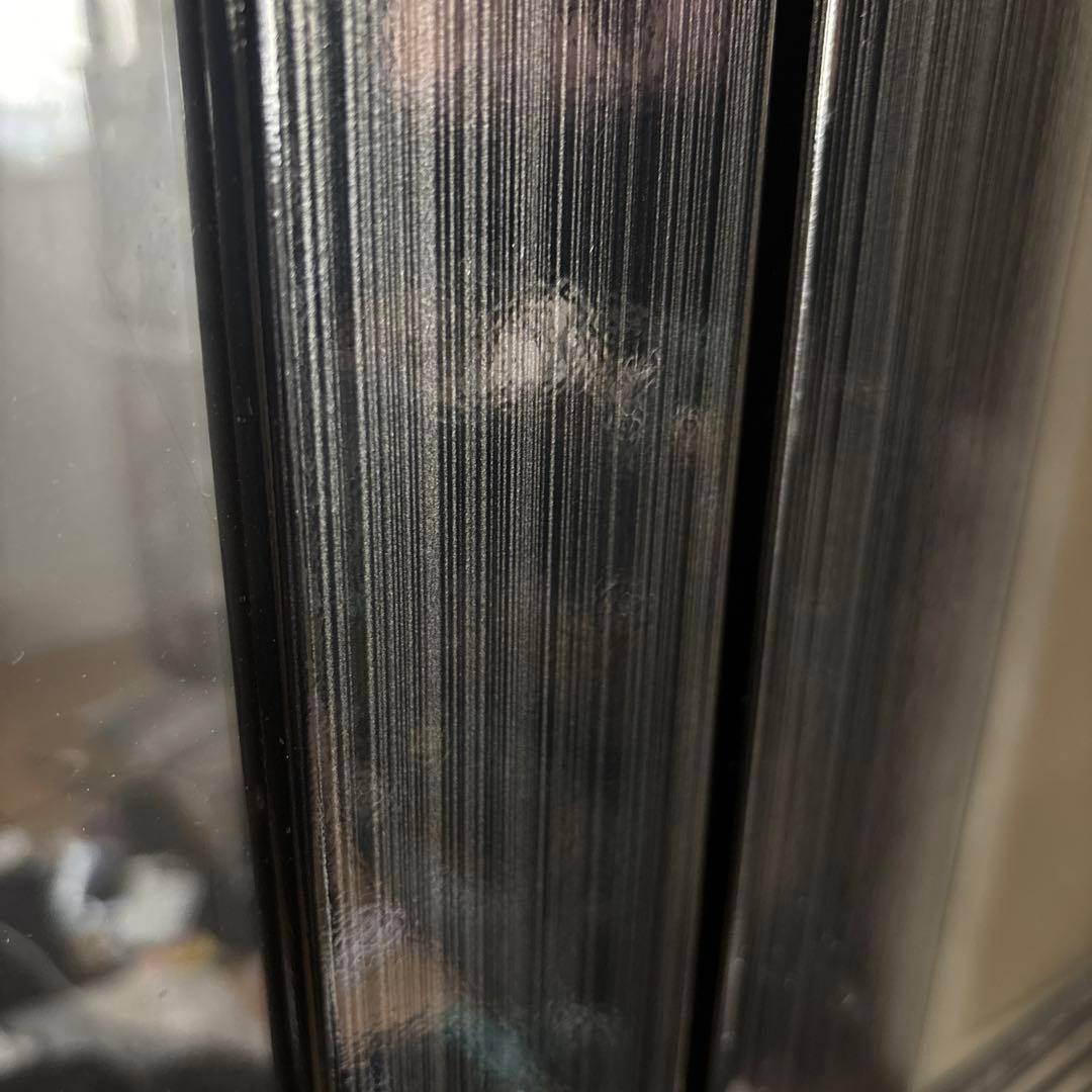 【組立不要！】キャビネット　本棚　収納　ガラスケース　ブラック