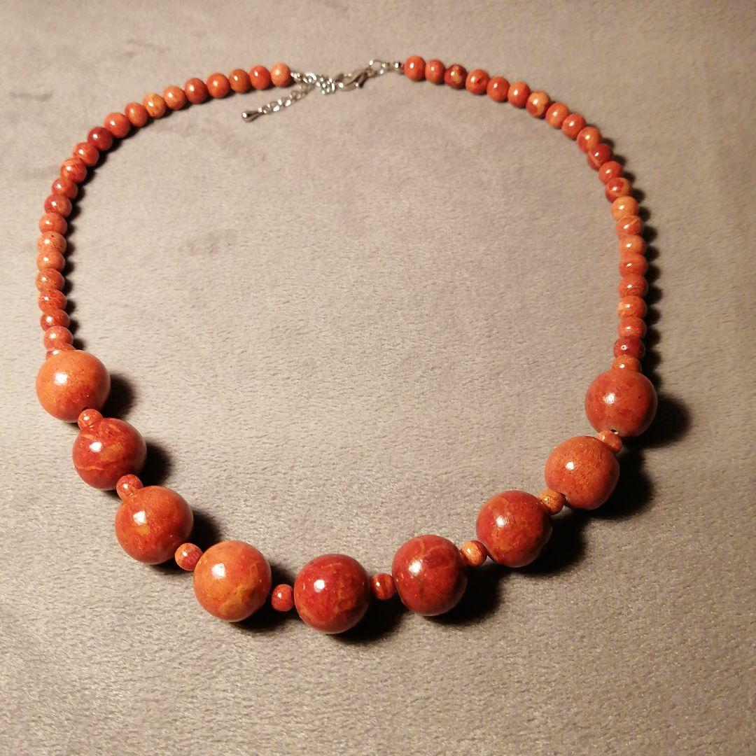 ♦イソバナ珊瑚　ネックレス♦
♦45㎝♦♦アジャスター5㎝♦