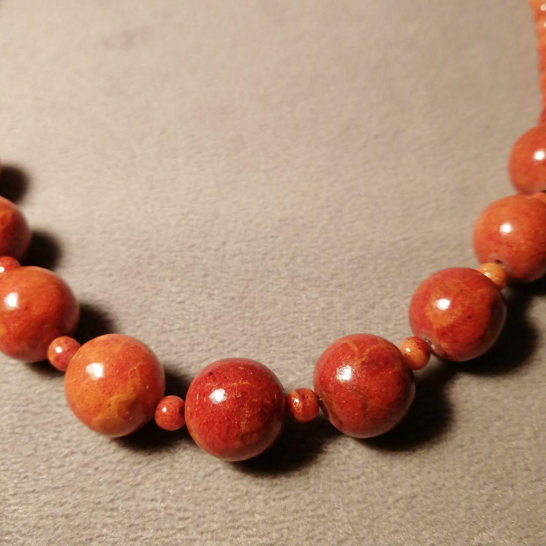 ♦イソバナ珊瑚　ネックレス♦
♦45㎝♦♦アジャスター5㎝♦