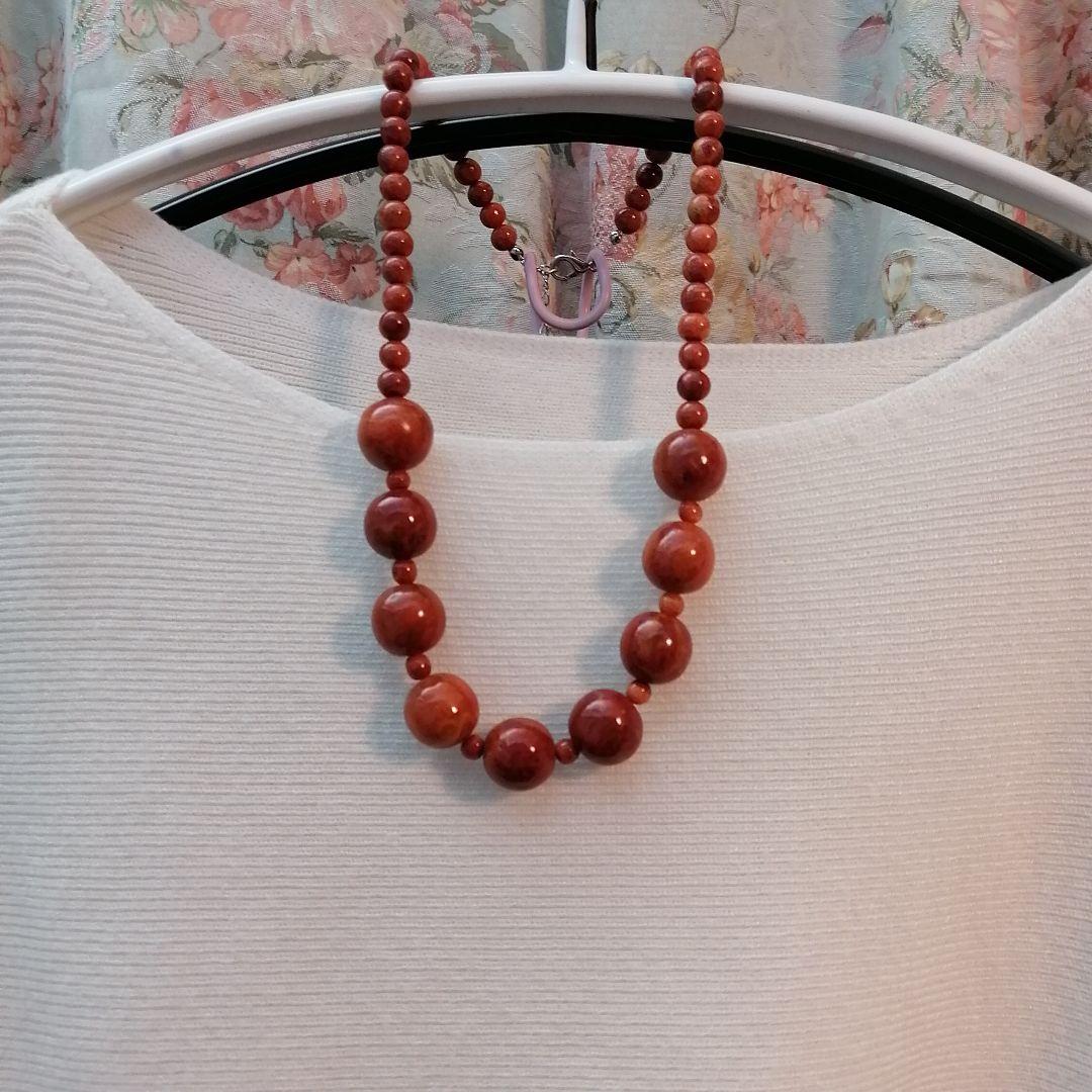 ♦イソバナ珊瑚　ネックレス♦
♦45㎝♦♦アジャスター5㎝♦