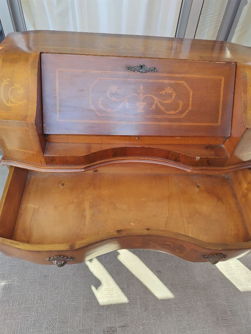 アンティーク　イタリア家具　タロッコ社　ライティングビューロー