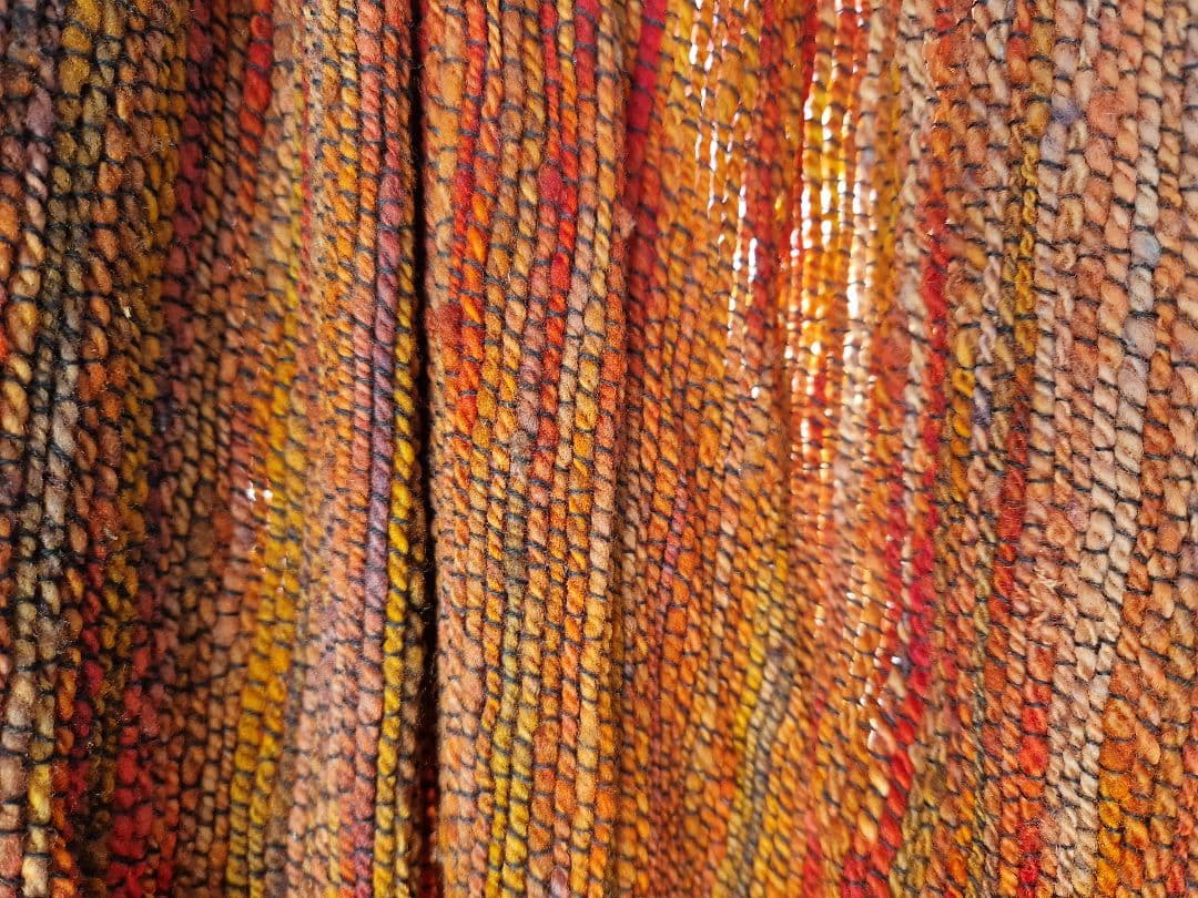 アースカラー ウールの織物