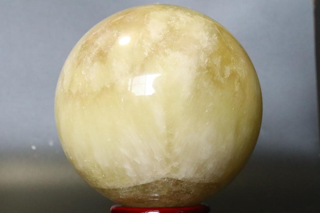 【本物保証】虹入り シトリン 水晶 丸玉 スフィア 1.6kg 天然石 送料無料