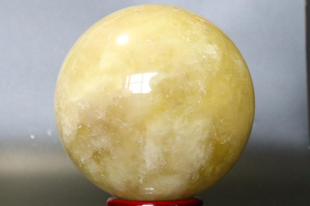 【本物保証】虹入り シトリン 水晶 丸玉 スフィア 1.6kg 天然石 送料無料