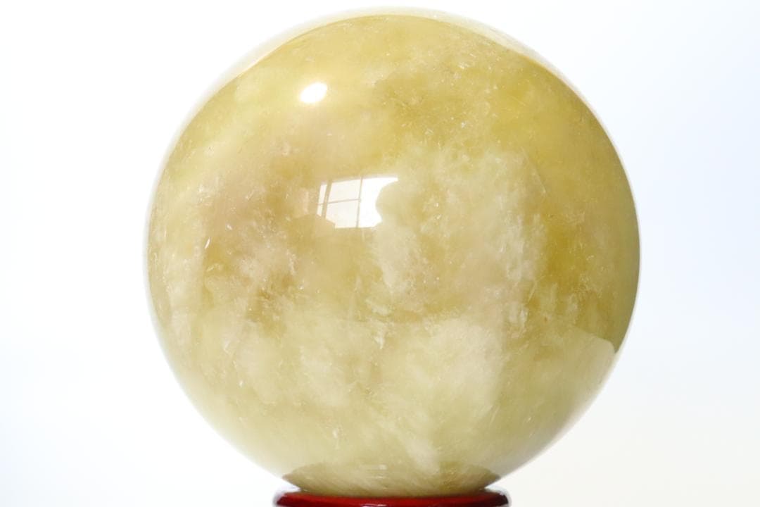 【本物保証】虹入り シトリン 水晶 丸玉 スフィア 1.6kg 天然石 送料無料