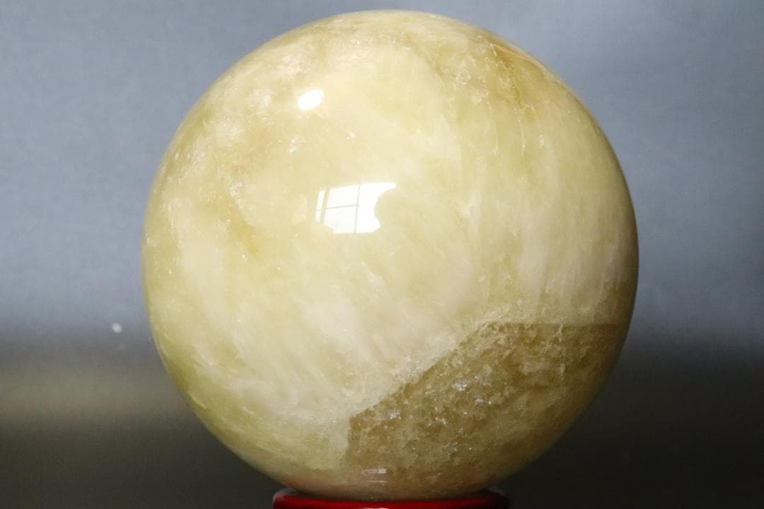 【本物保証】虹入り シトリン 水晶 丸玉 スフィア 1.6kg 天然石 送料無料