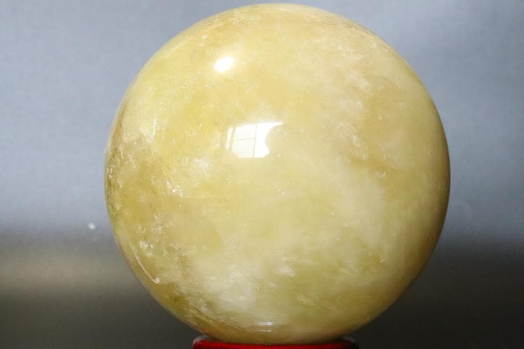 【本物保証】虹入り シトリン 水晶 丸玉 スフィア 1.6kg 天然石 送料無料