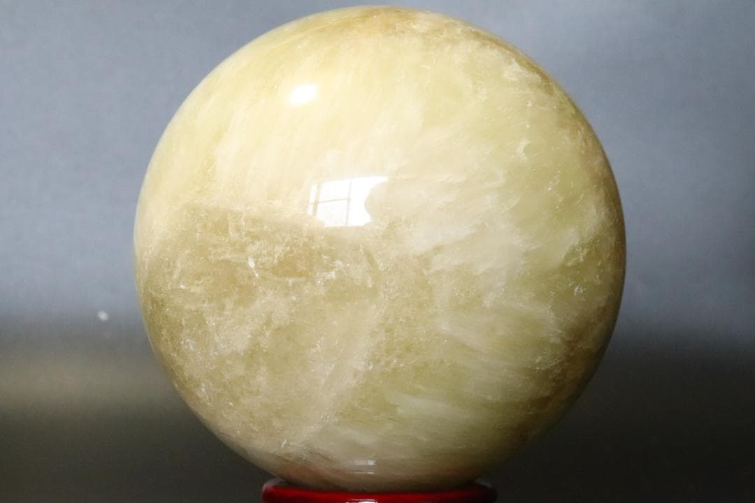 【本物保証】虹入り シトリン 水晶 丸玉 スフィア 1.6kg 天然石 送料無料