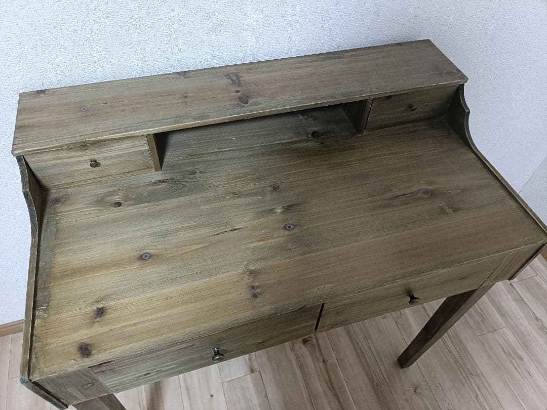 WEB限定 引き出しライティングデスク natural antique サリュ
