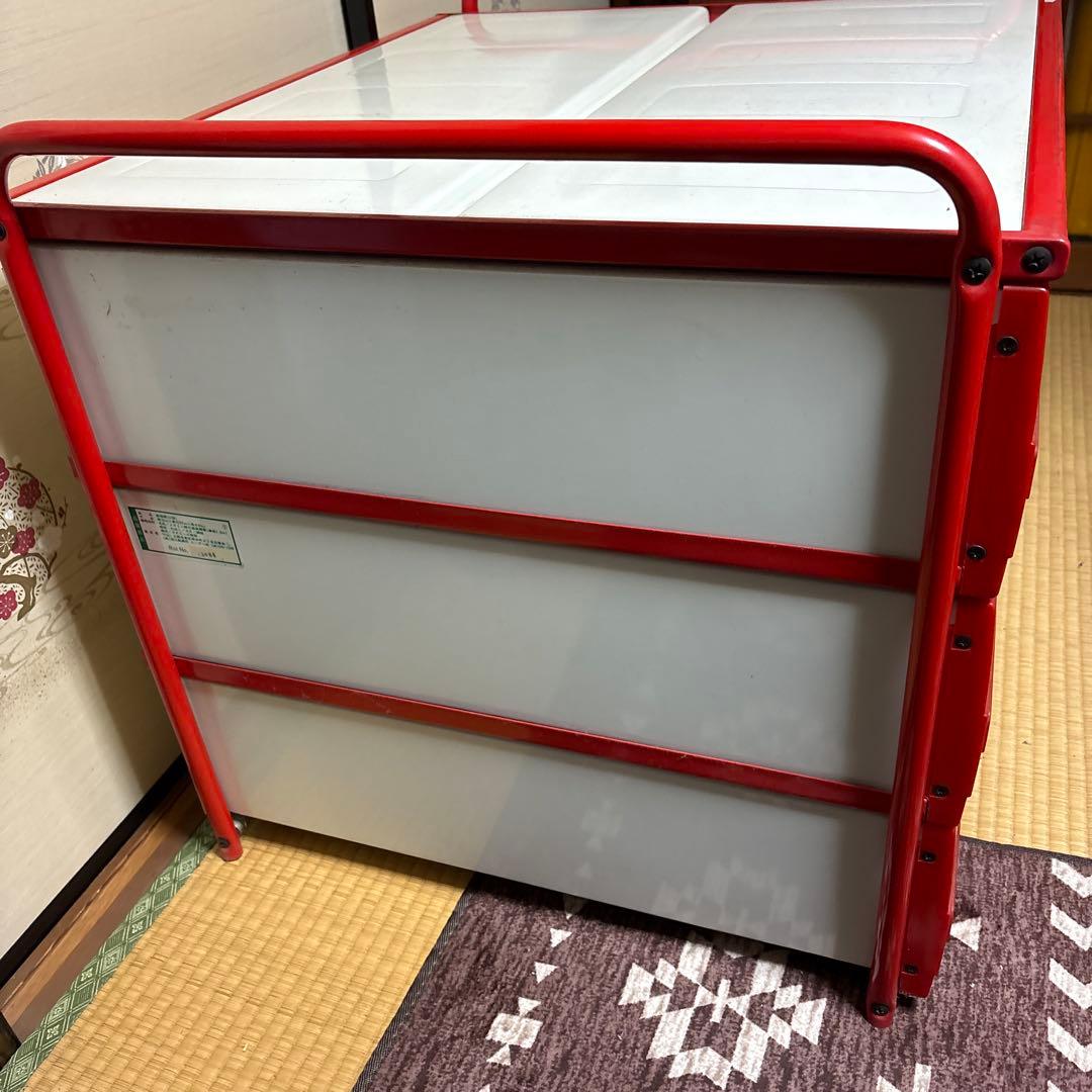 昭和レトロ 赤 5段引き出し収納 YODOKO