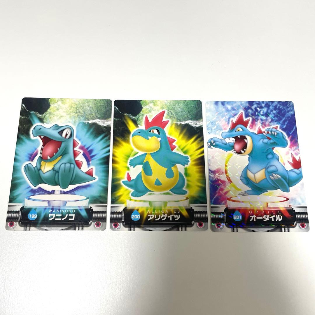 ポケモンずかんカード ワニノコ アリゲイツ オーダイル 連番 ホロ 含む