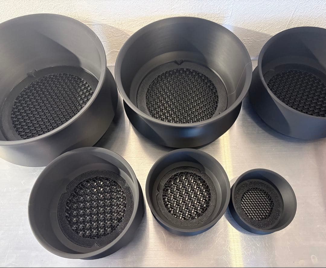 CURVE 01 （Matte Black） 作家鉢 6点セット