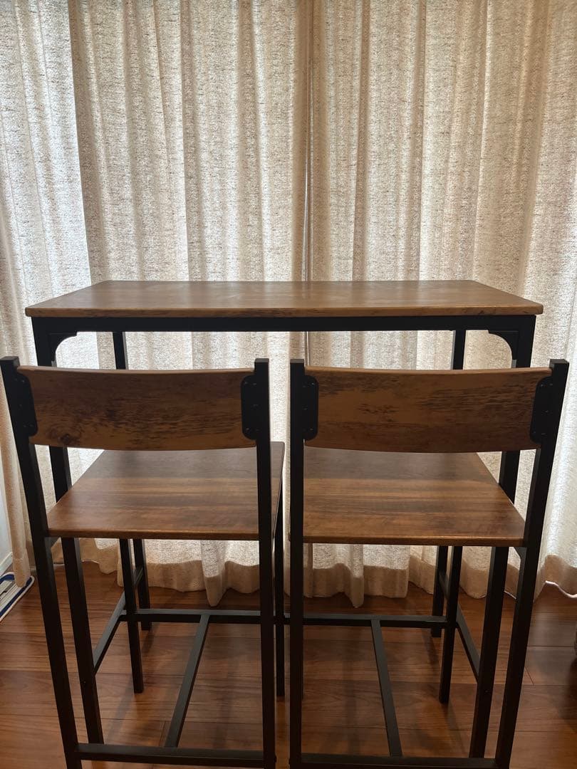 【ろーたす】ドイツ社製ハイカウンターテーブル チェア３点セット