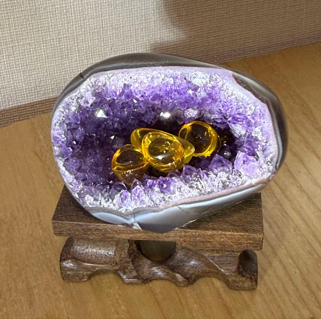 【財運の銭袋】アメジストアメジスト・福袋元宝付き！