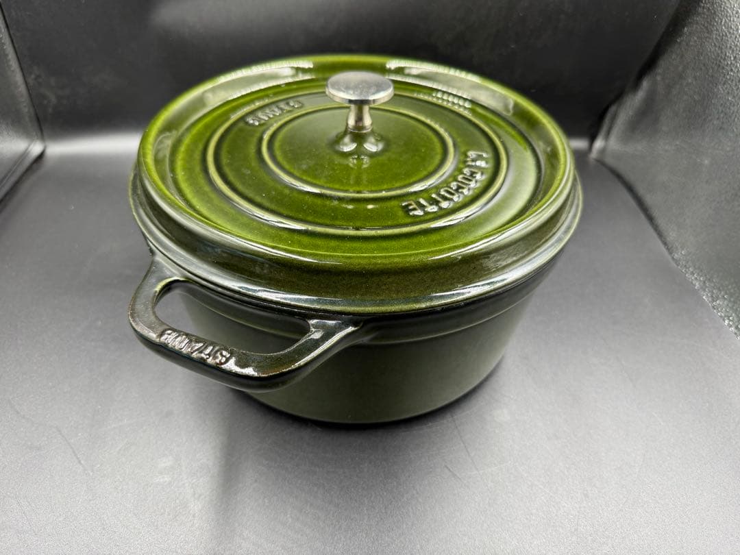 STAUB ダークグリーン 両手鍋 26cm