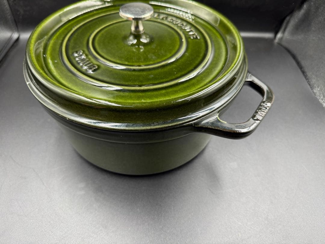 STAUB ダークグリーン 両手鍋 26cm