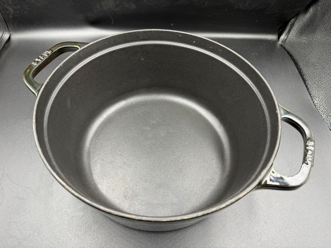 STAUB ダークグリーン 両手鍋 26cm