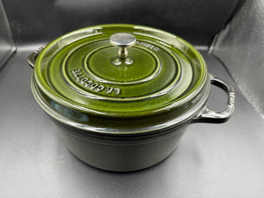 STAUB ダークグリーン 両手鍋 26cm