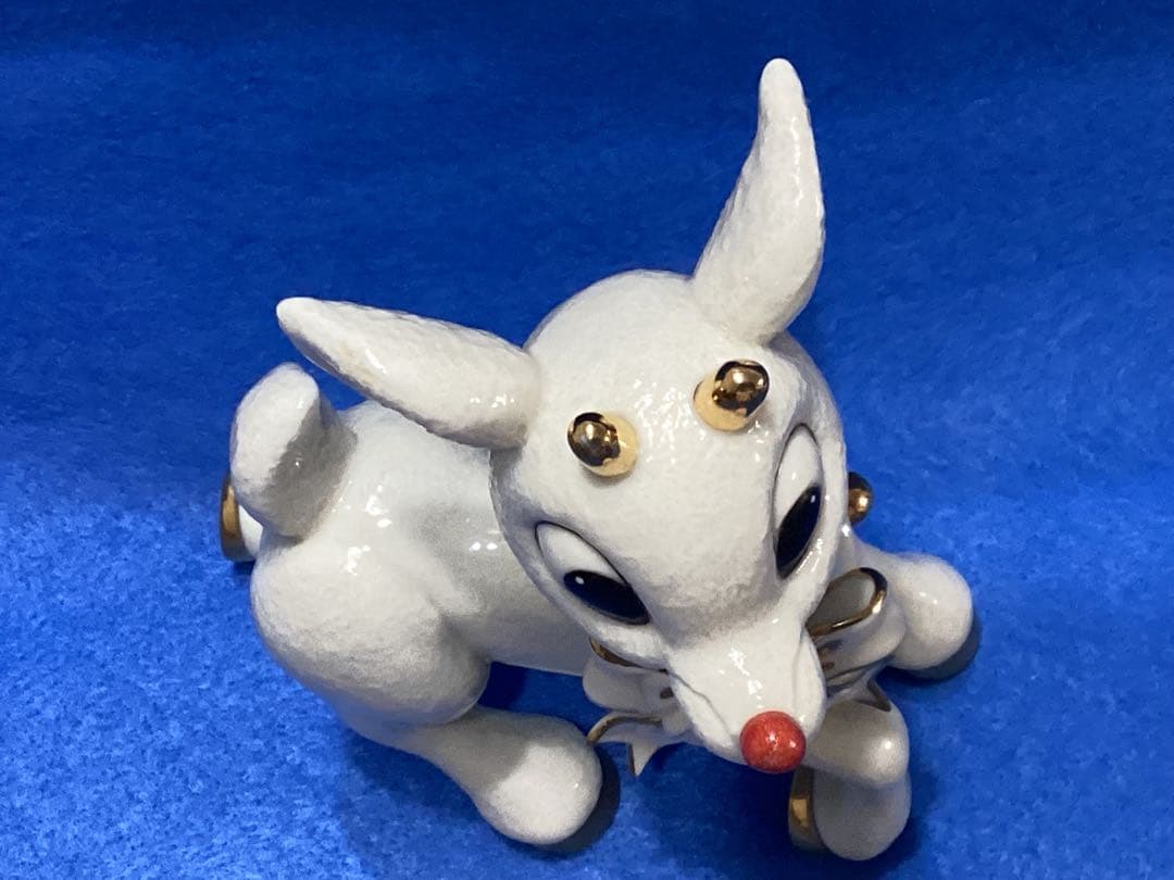 レノックス　ルドルフ　フィギュリン　赤鼻のトナカイ陶器製置物2点まとめ売り