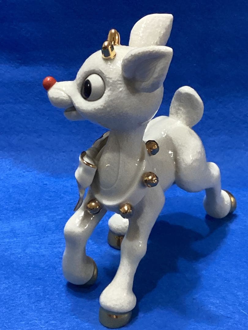 レノックス　ルドルフ　フィギュリン　赤鼻のトナカイ陶器製置物2点まとめ売り